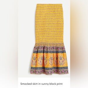 J CREW SALE! BNWT J Crew smocked skirt - size 12